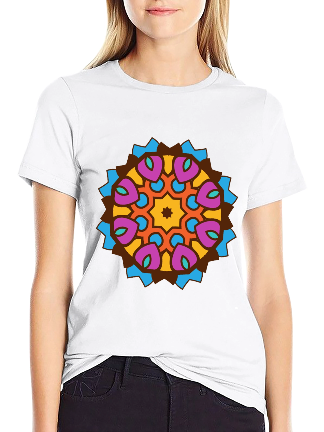 Mandala Graphic Tee - Stylish Mens Black T-Shirt