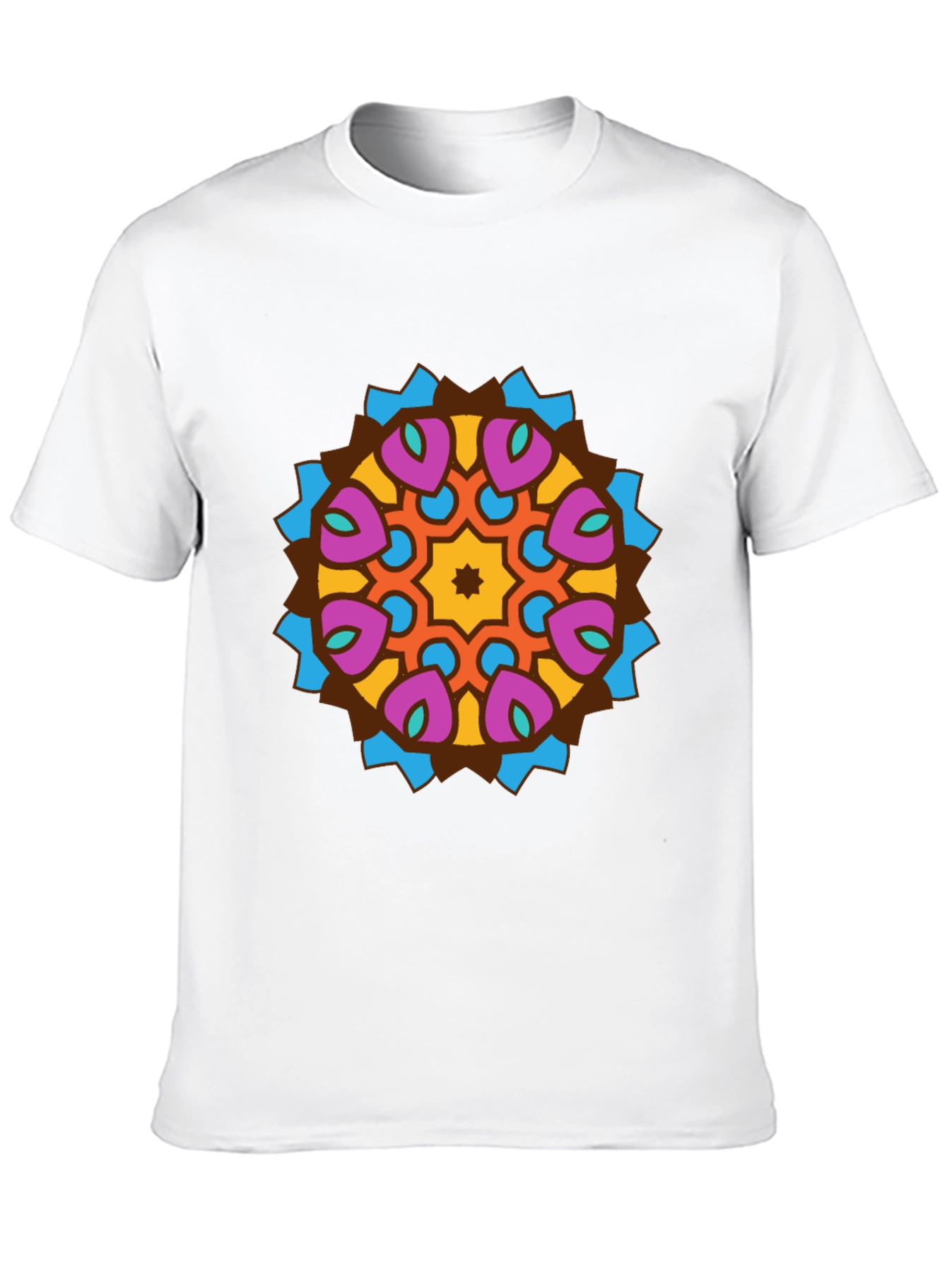 Mandala Graphic Tee - Stylish Mens Black T-Shirt