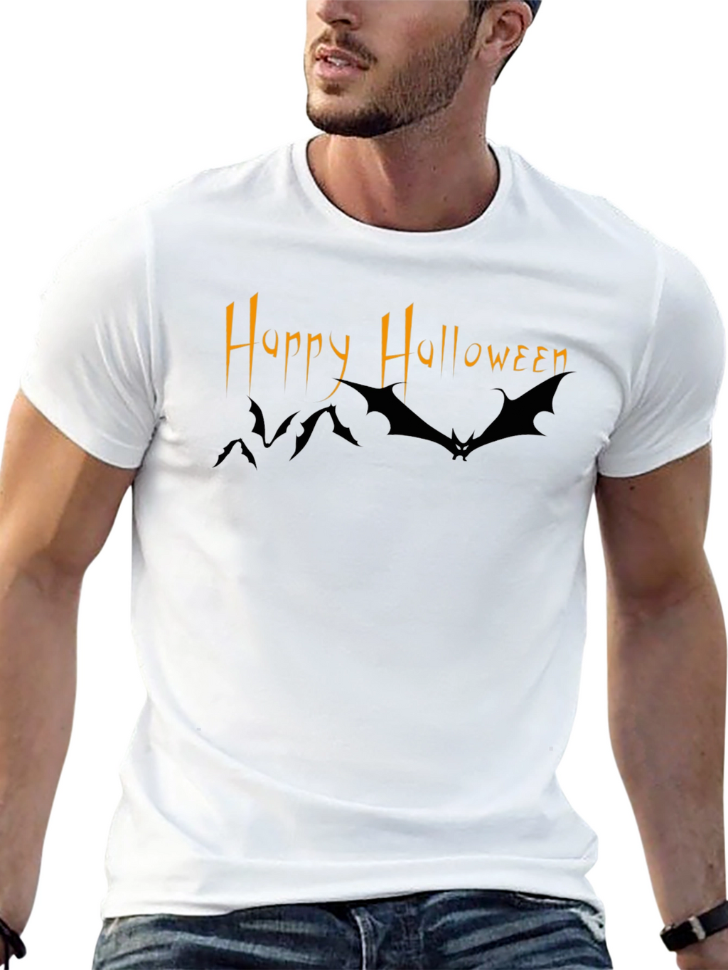 Happy Halloween Bat Graphic Tee