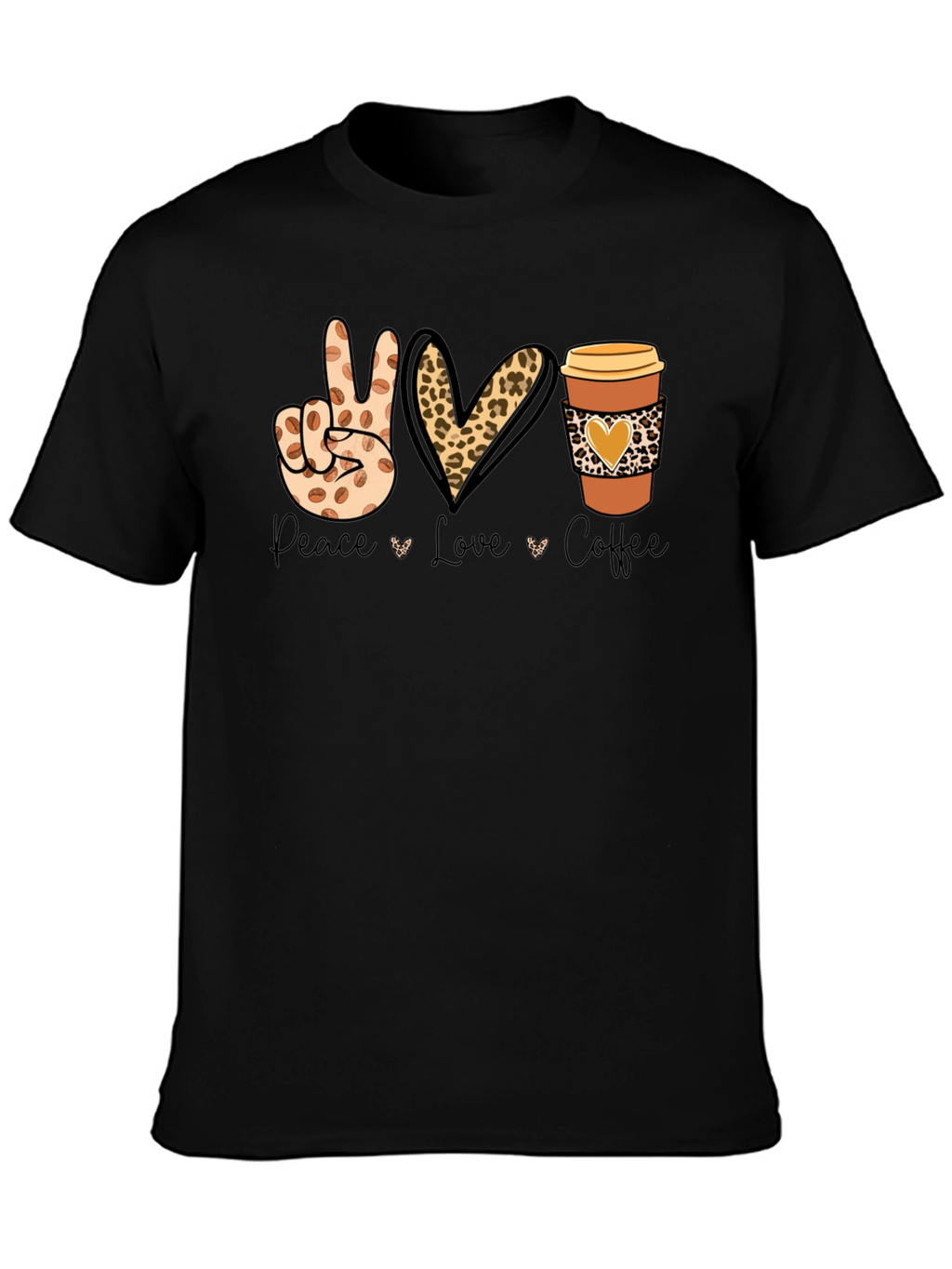 Peace Love Coffee Graphic T-Shirt