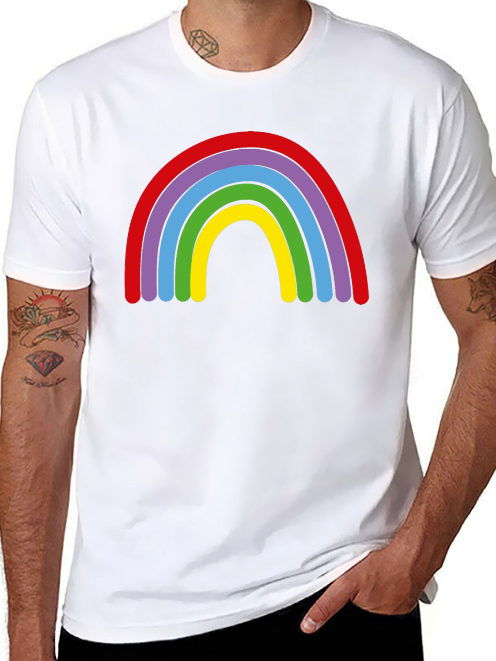 Rainbow Graphic Black T-Shirt