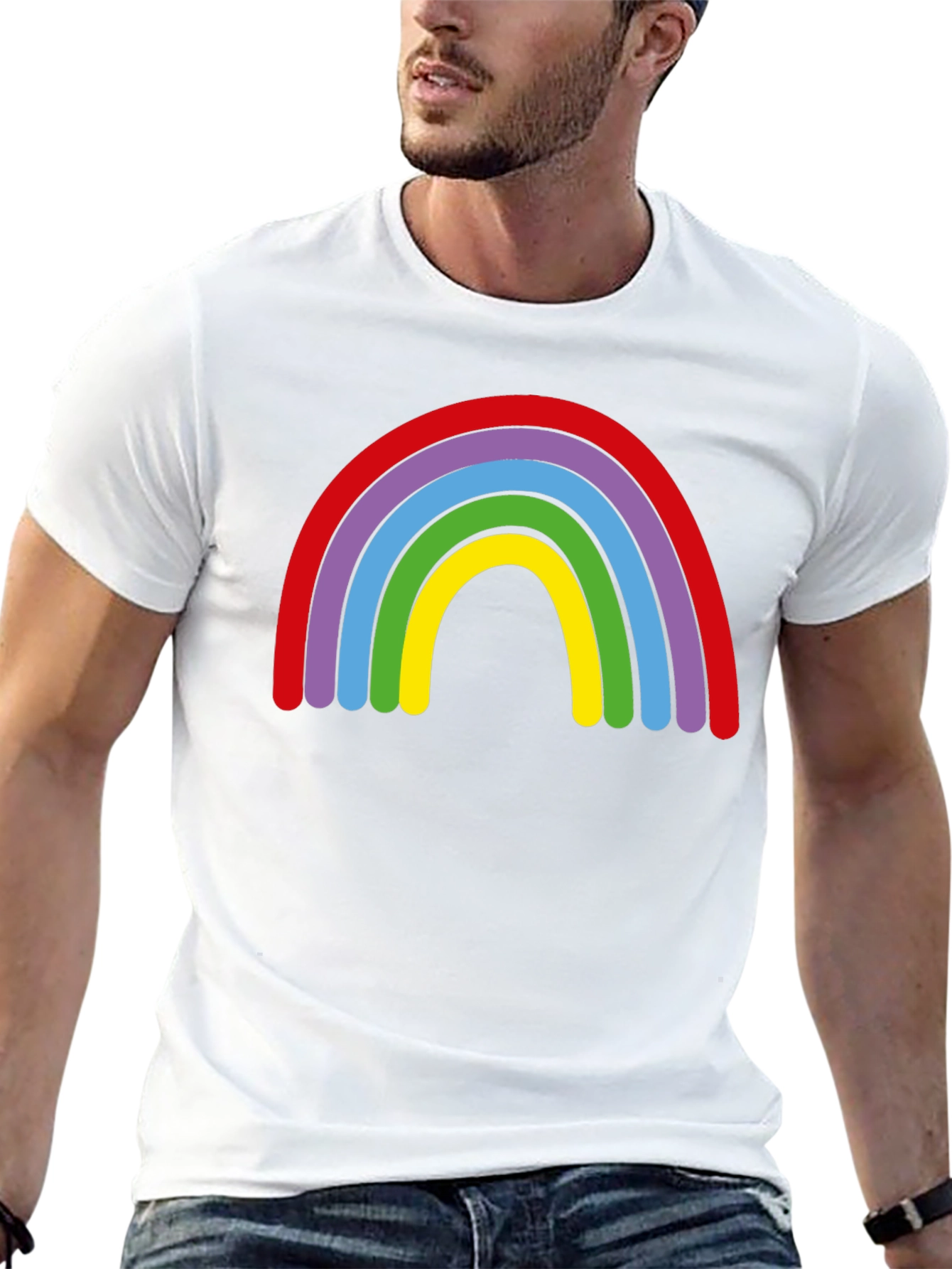 Rainbow Graphic Black T-Shirt