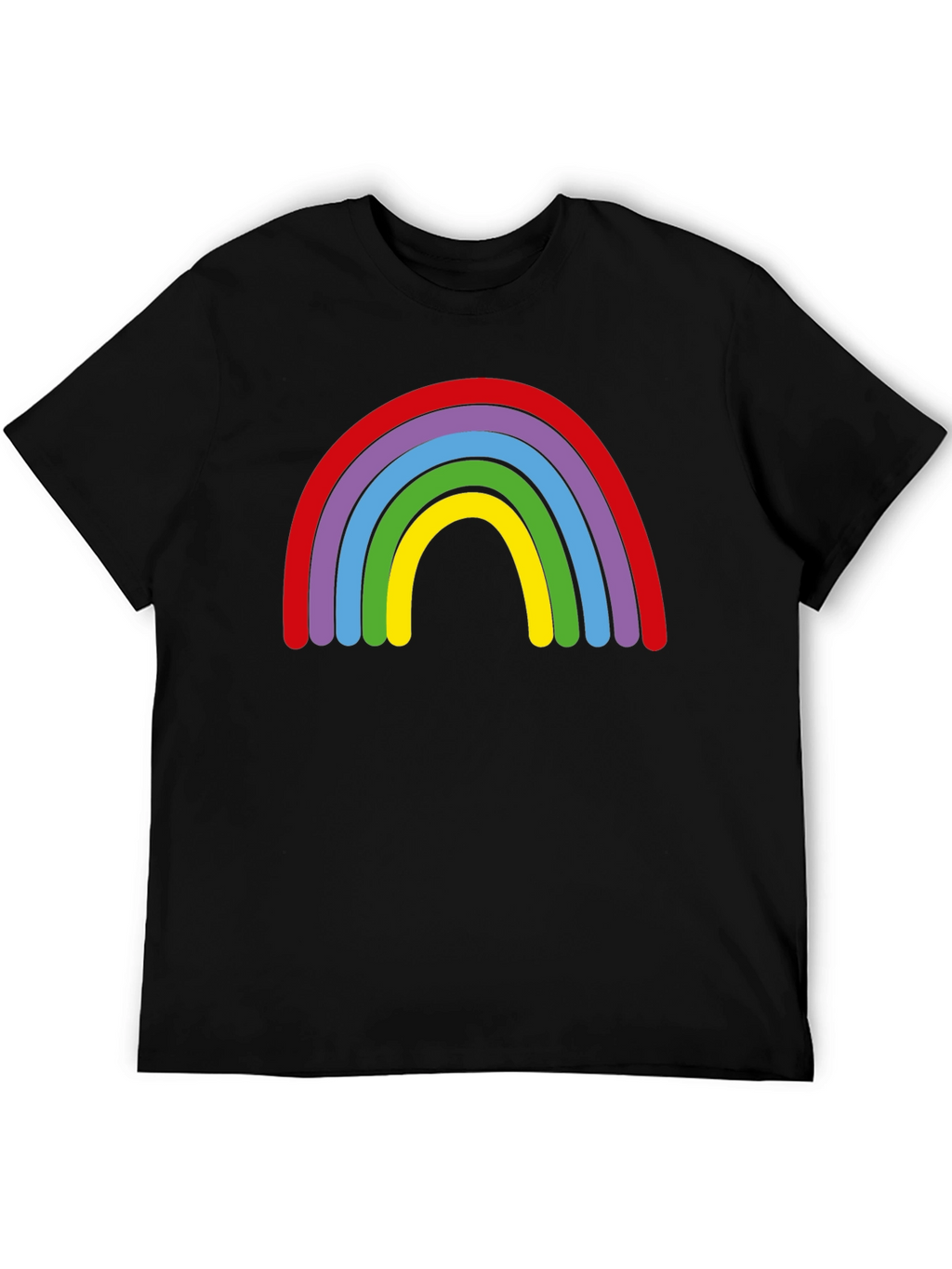 Rainbow Graphic Black T-Shirt