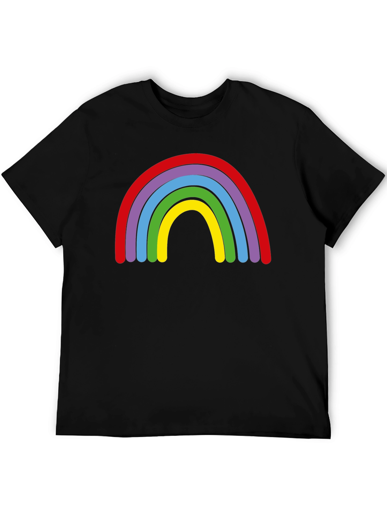 Rainbow Graphic Black T-Shirt