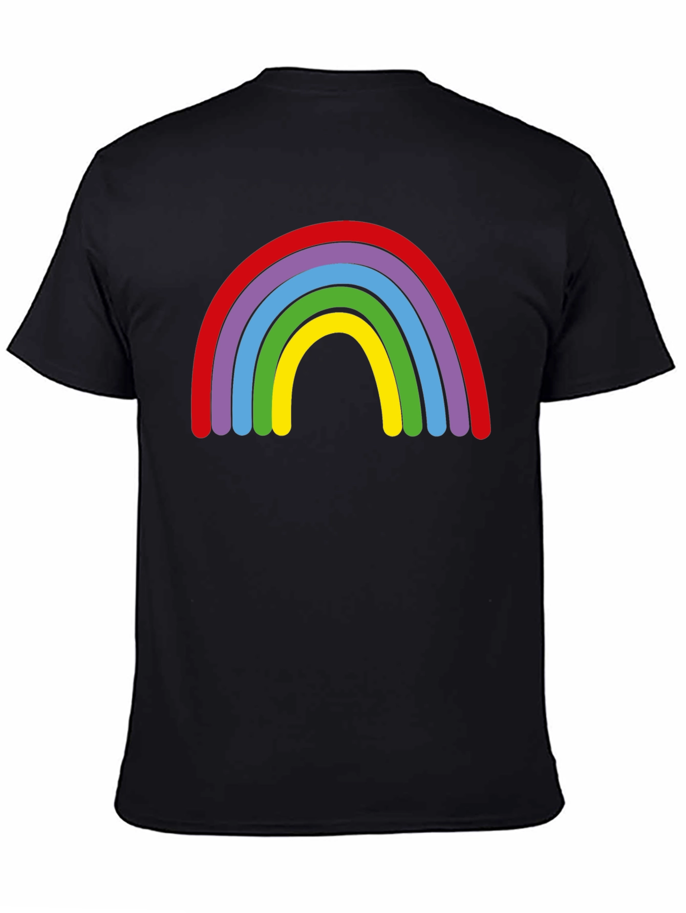 Rainbow Graphic Black T-Shirt
