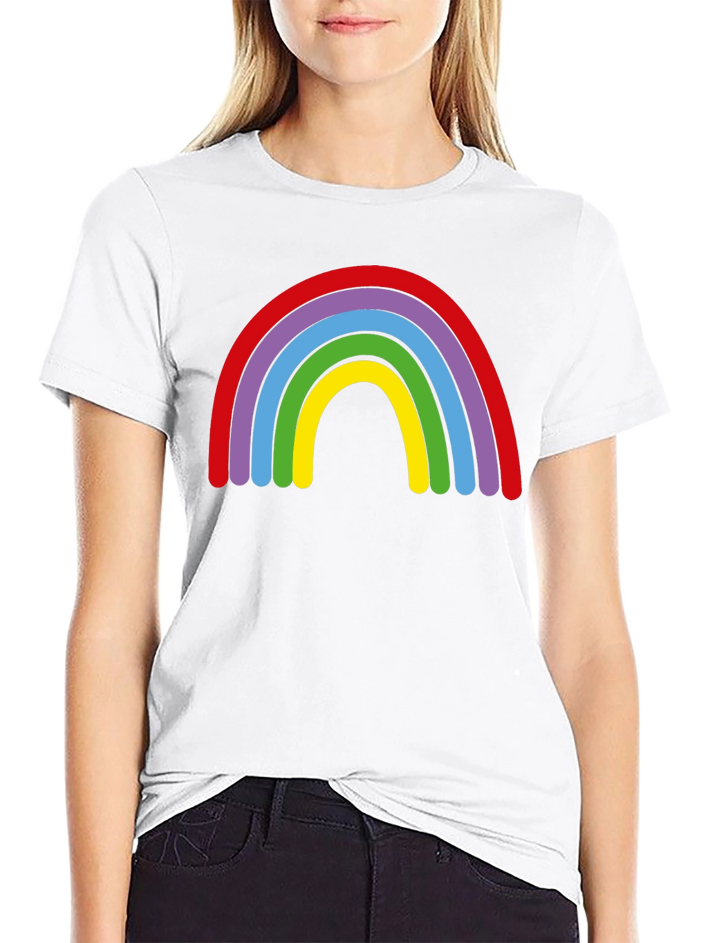 Rainbow Graphic Black T-Shirt