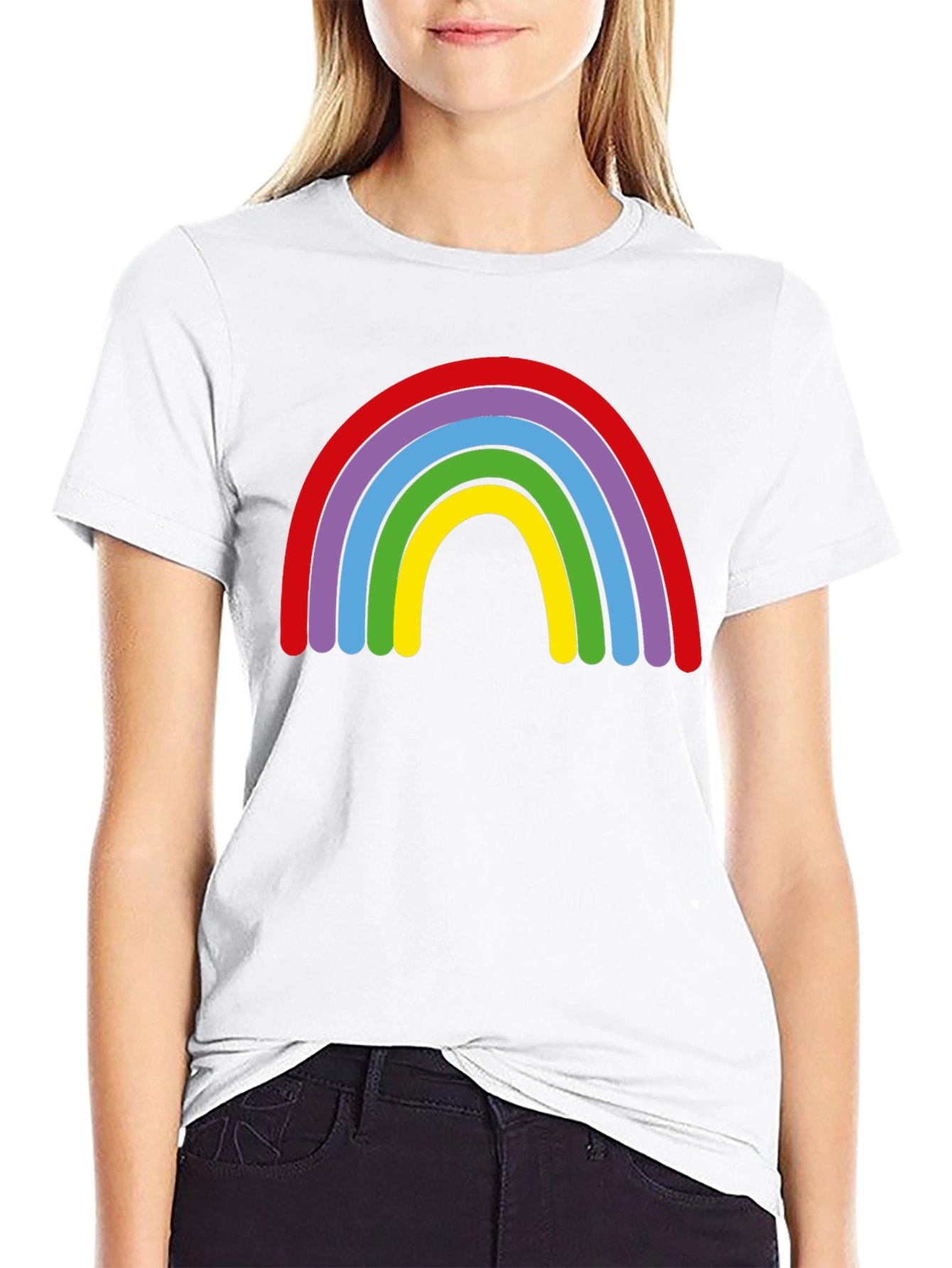 Rainbow Graphic Black T-Shirt