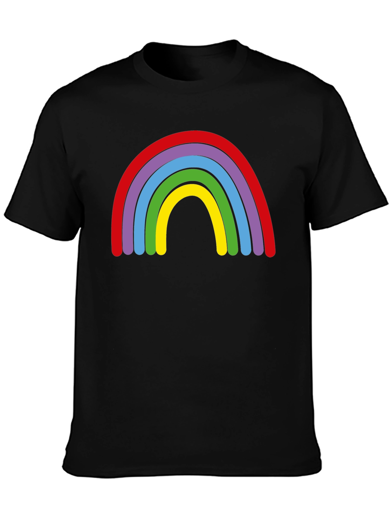 Rainbow Graphic Black T-Shirt