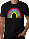 Rainbow Graphic Black T-Shirt
