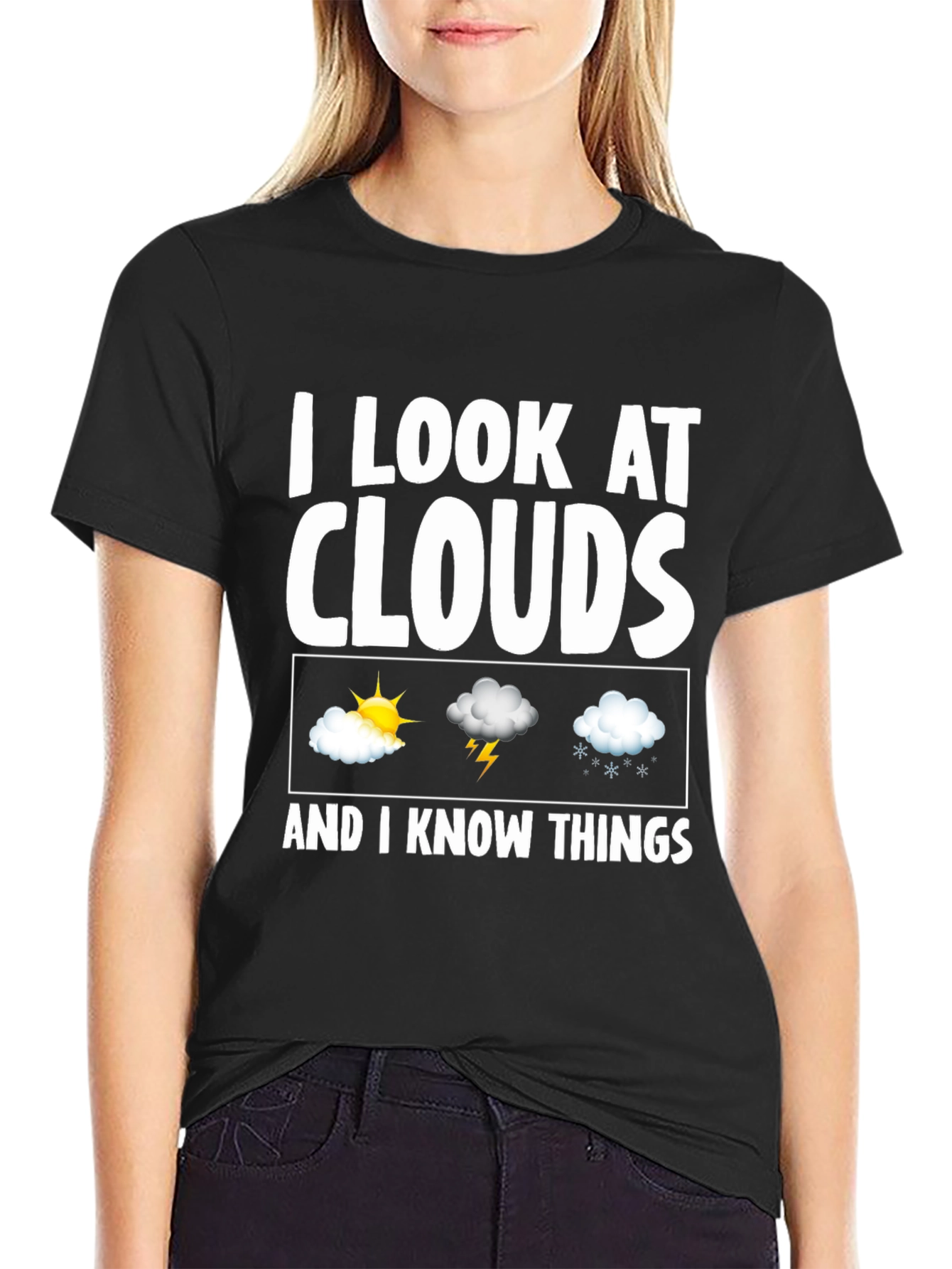 I Look At Clouds T-Shirt - Weather Observer Tee