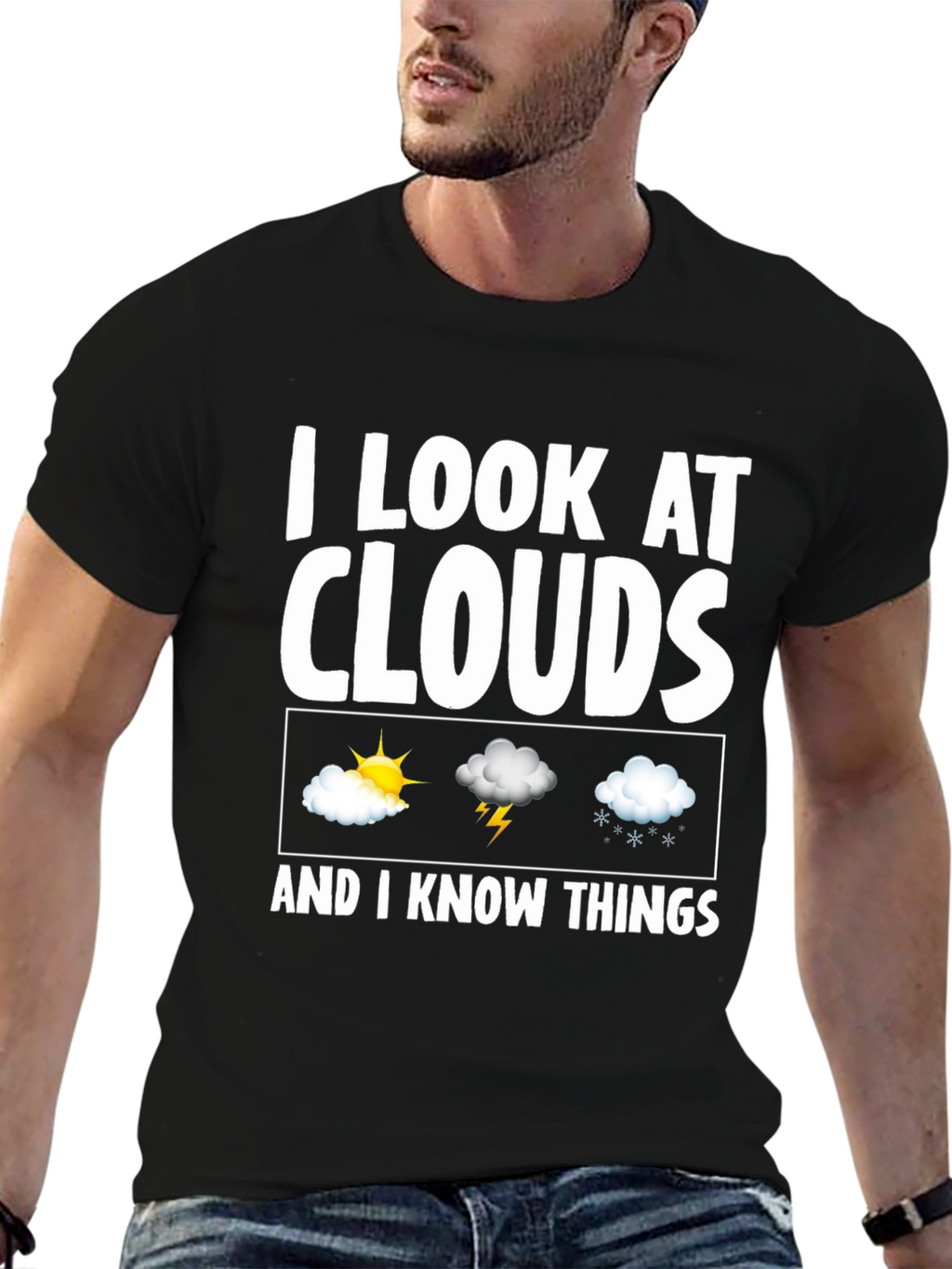 I Look At Clouds T-Shirt - Weather Observer Tee