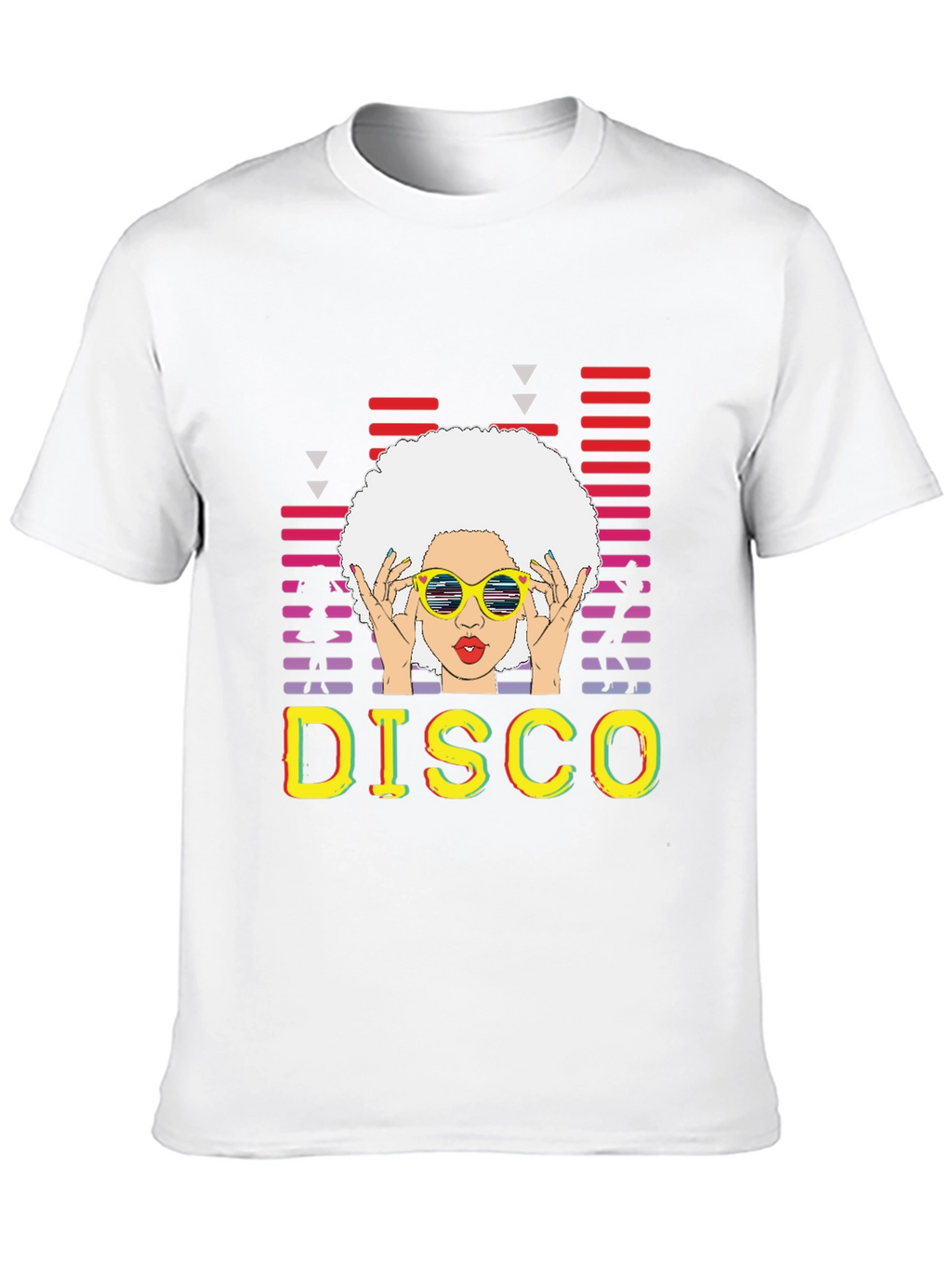 Retro Disco T-Shirt - Afro Hairstyle Graphic Tee