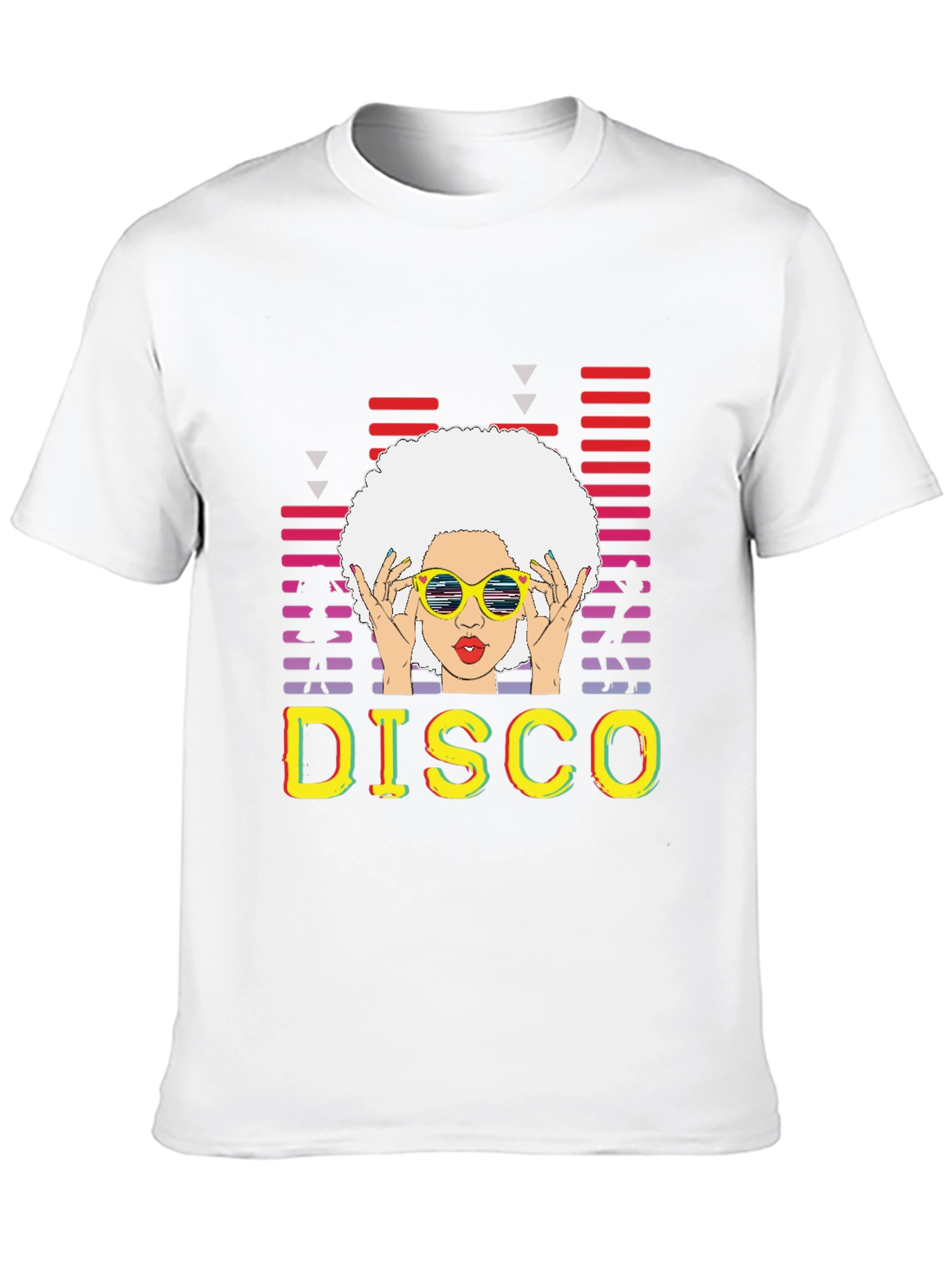 Retro Disco T-Shirt - Afro Hairstyle Graphic Tee