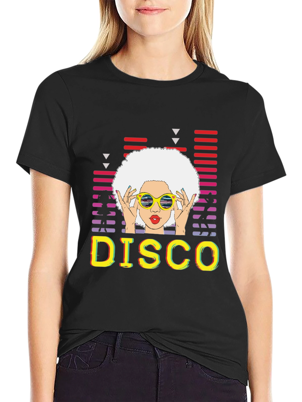 Retro Disco T-Shirt - Afro Hairstyle Graphic Tee