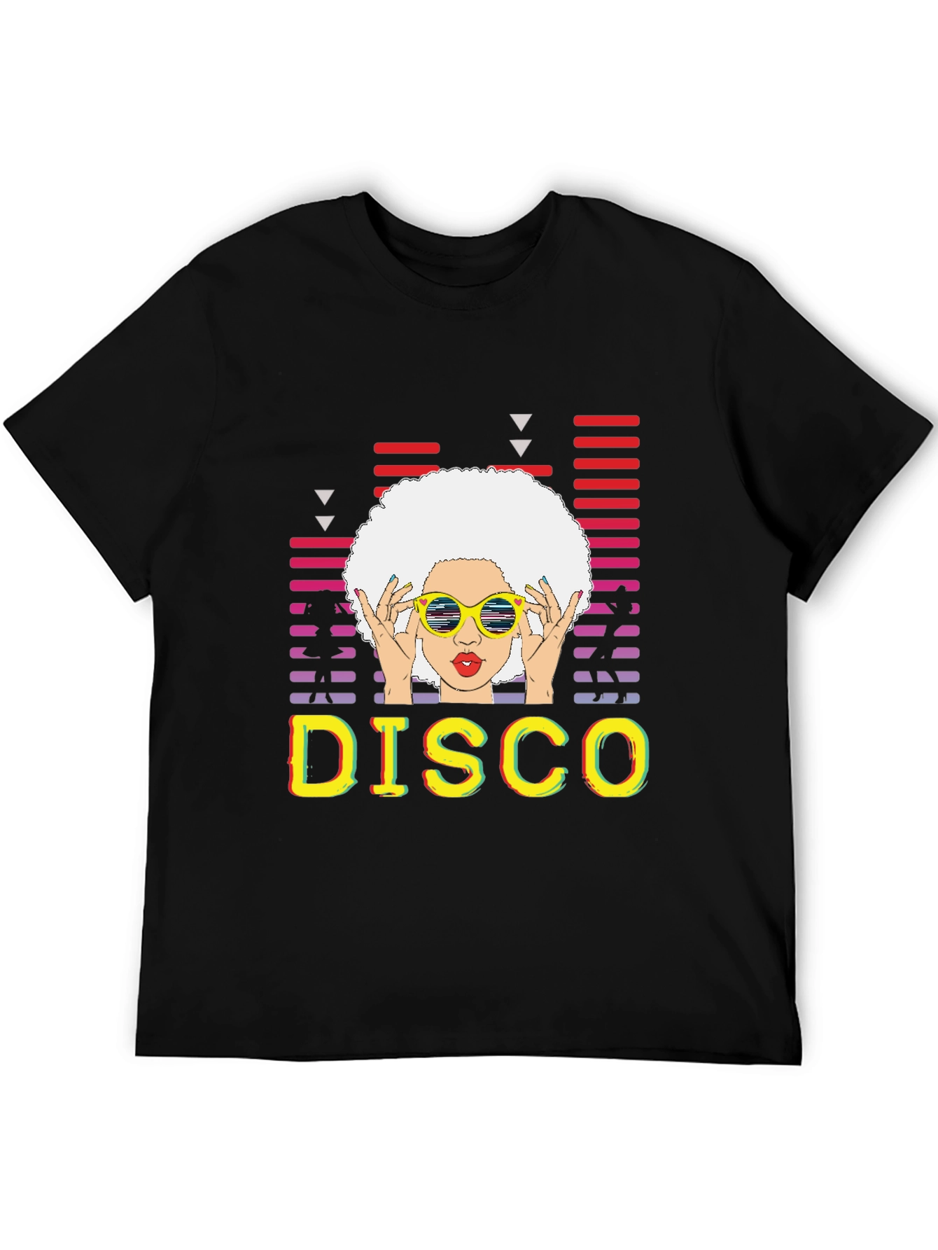 Retro Disco T-Shirt - Afro Hairstyle Graphic Tee