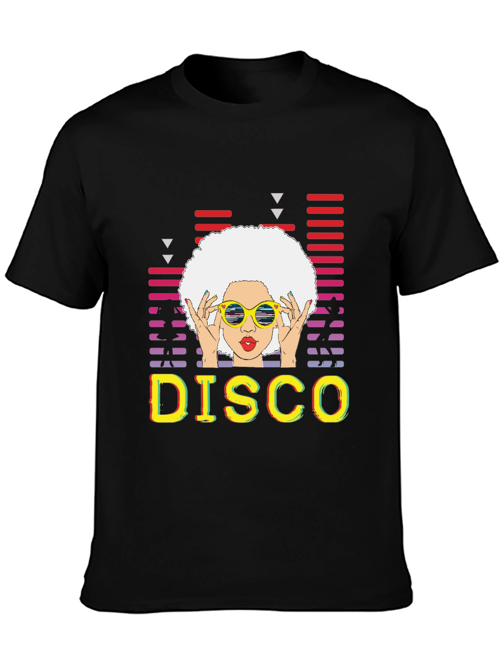 Retro Disco T-Shirt - Afro Hairstyle Graphic Tee