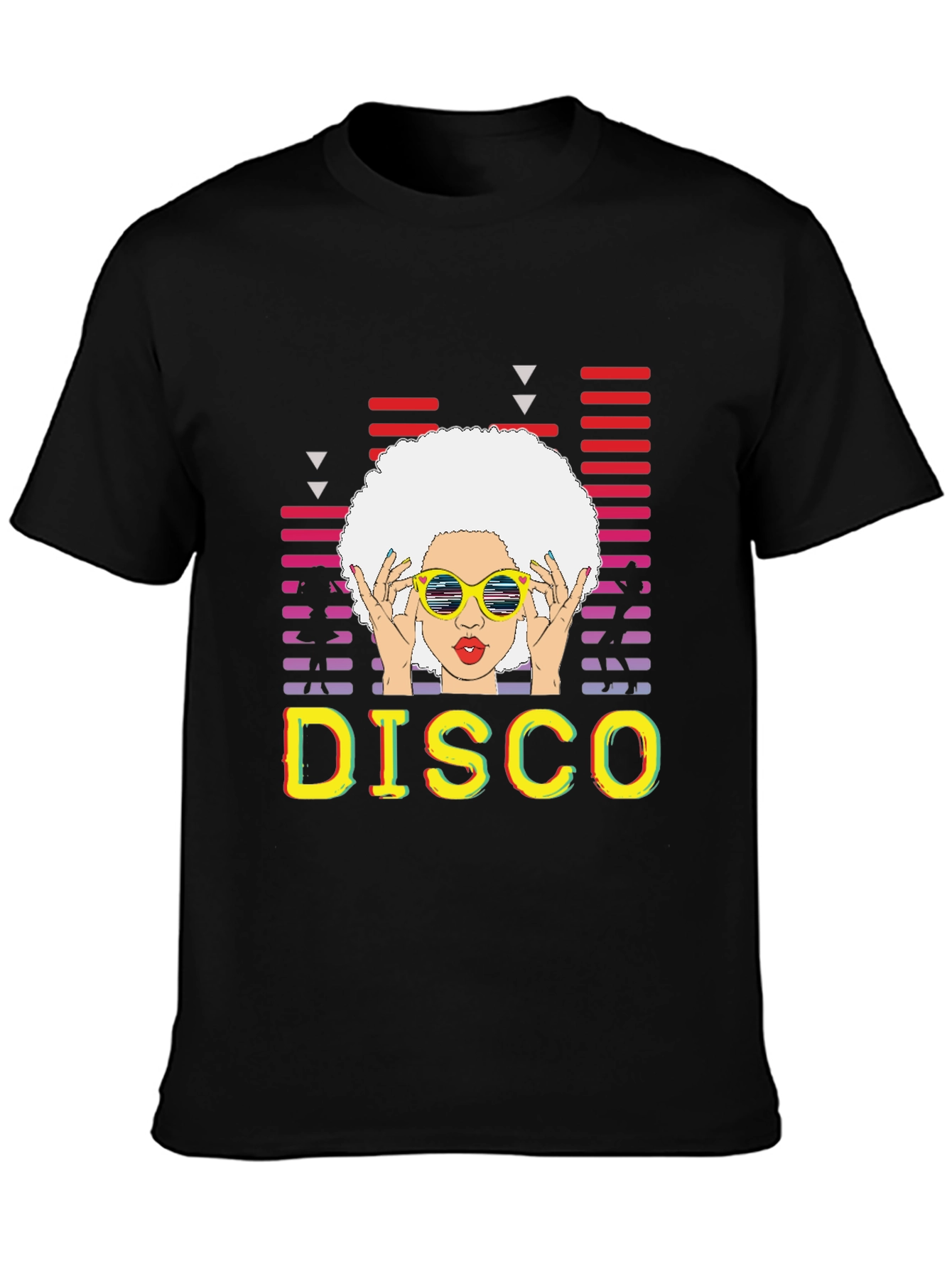 Retro Disco T-Shirt - Afro Hairstyle Graphic Tee