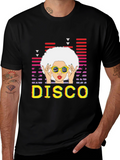 Retro Disco T-Shirt - Afro Hairstyle Graphic Tee