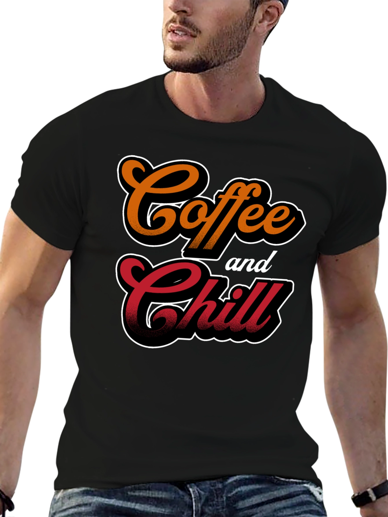 Coffee and Chill Black T-Shirt