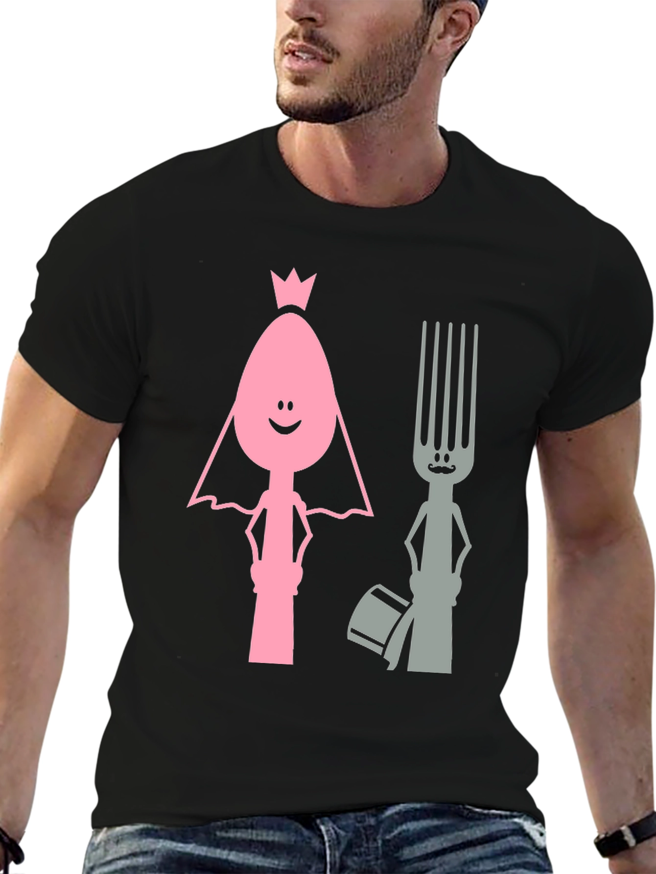 Funny Spoon and Fork Wedding T-Shirt
