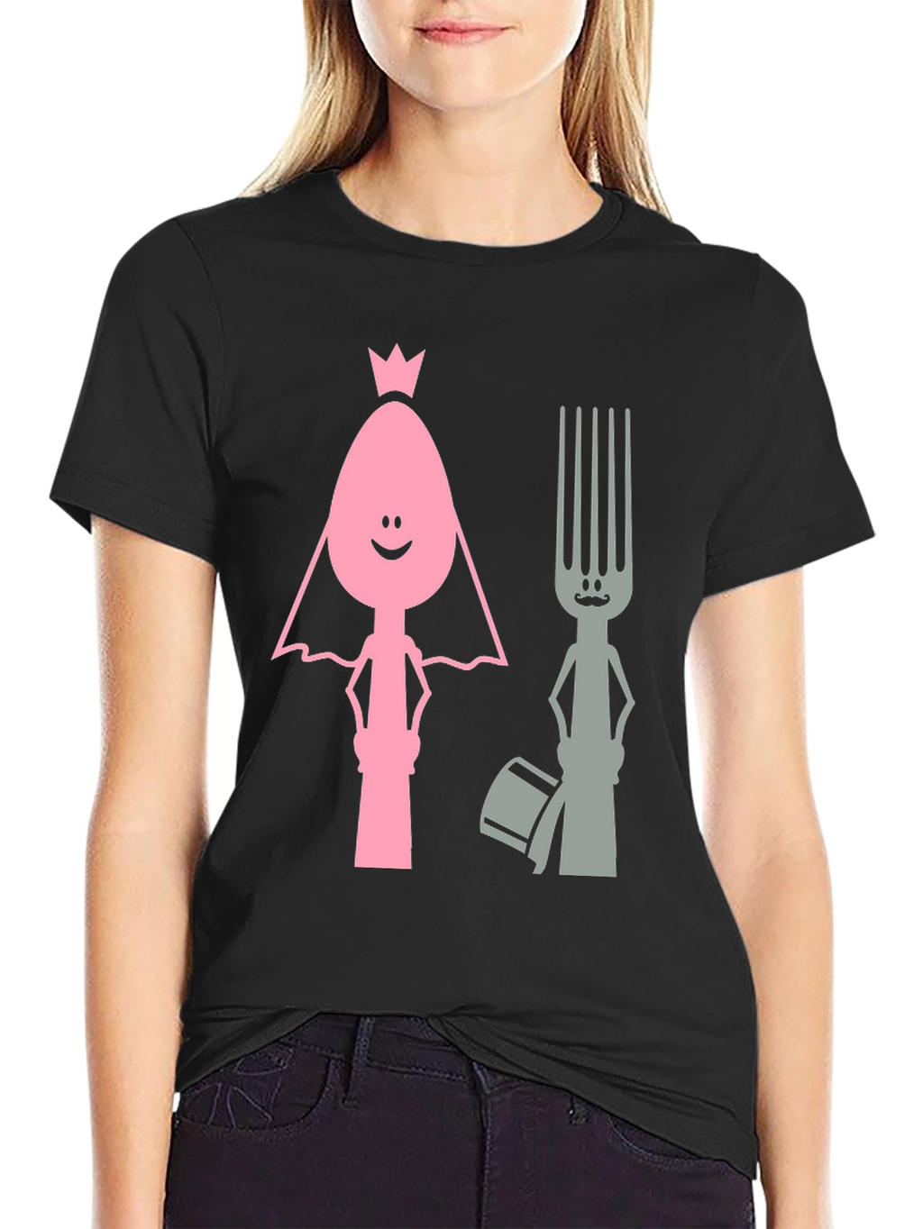 Funny Spoon and Fork Wedding T-Shirt