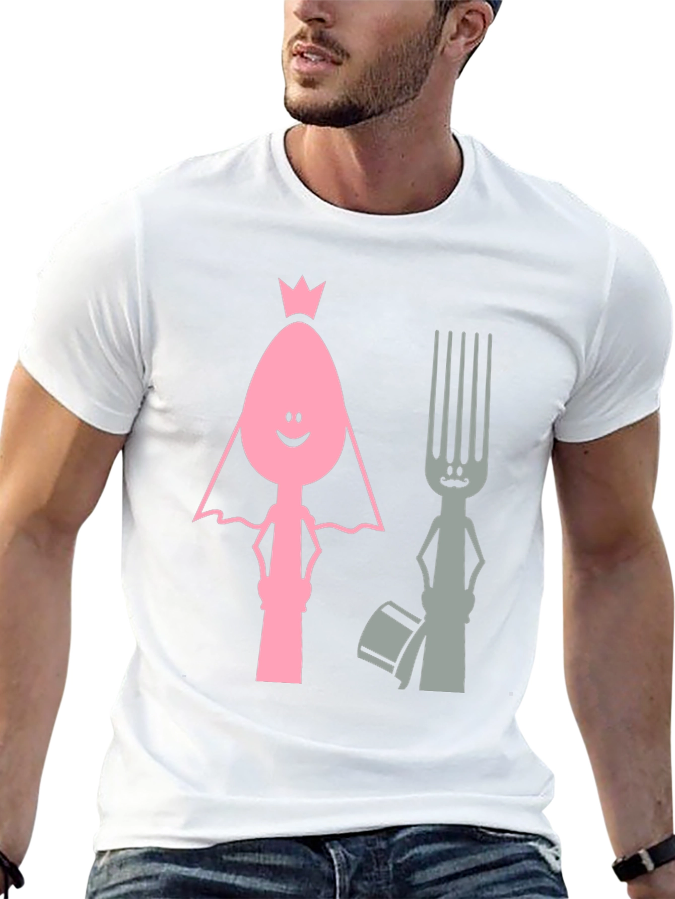 Funny Spoon and Fork Wedding T-Shirt