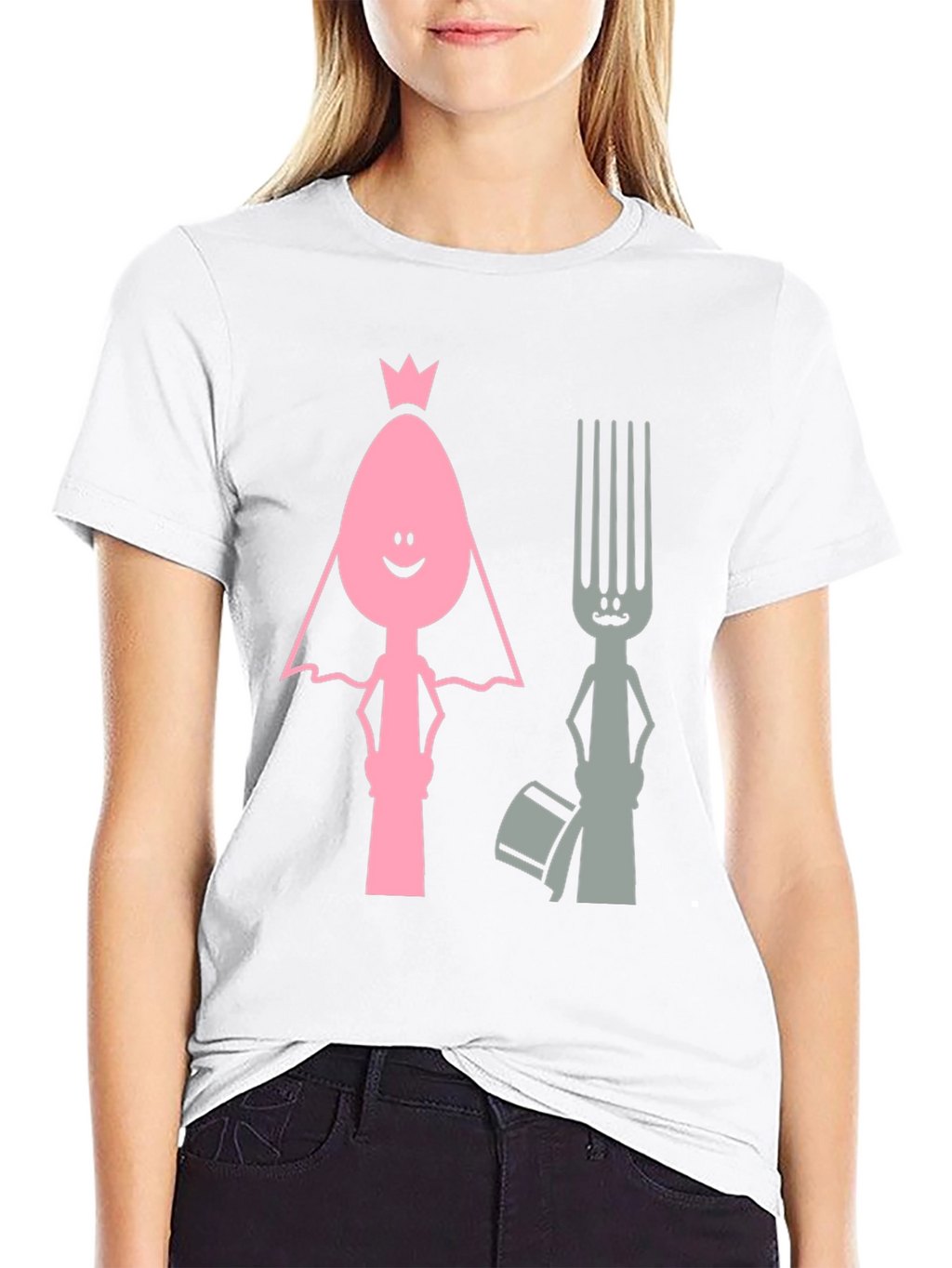 Funny Spoon and Fork Wedding T-Shirt