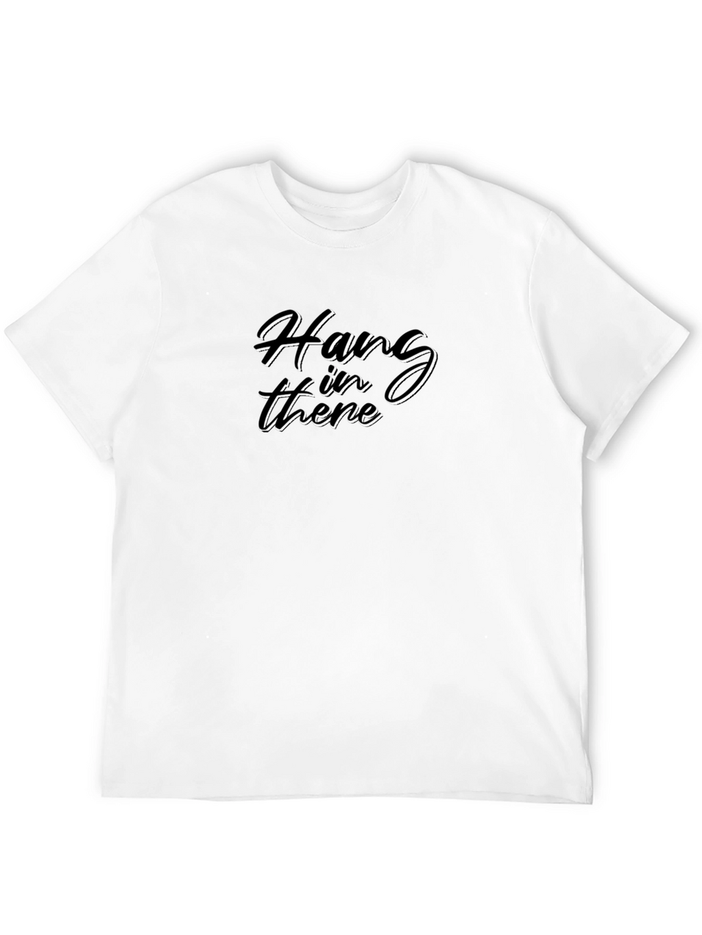 Hang In There Graphic T-Shirt - Black Casual Tee