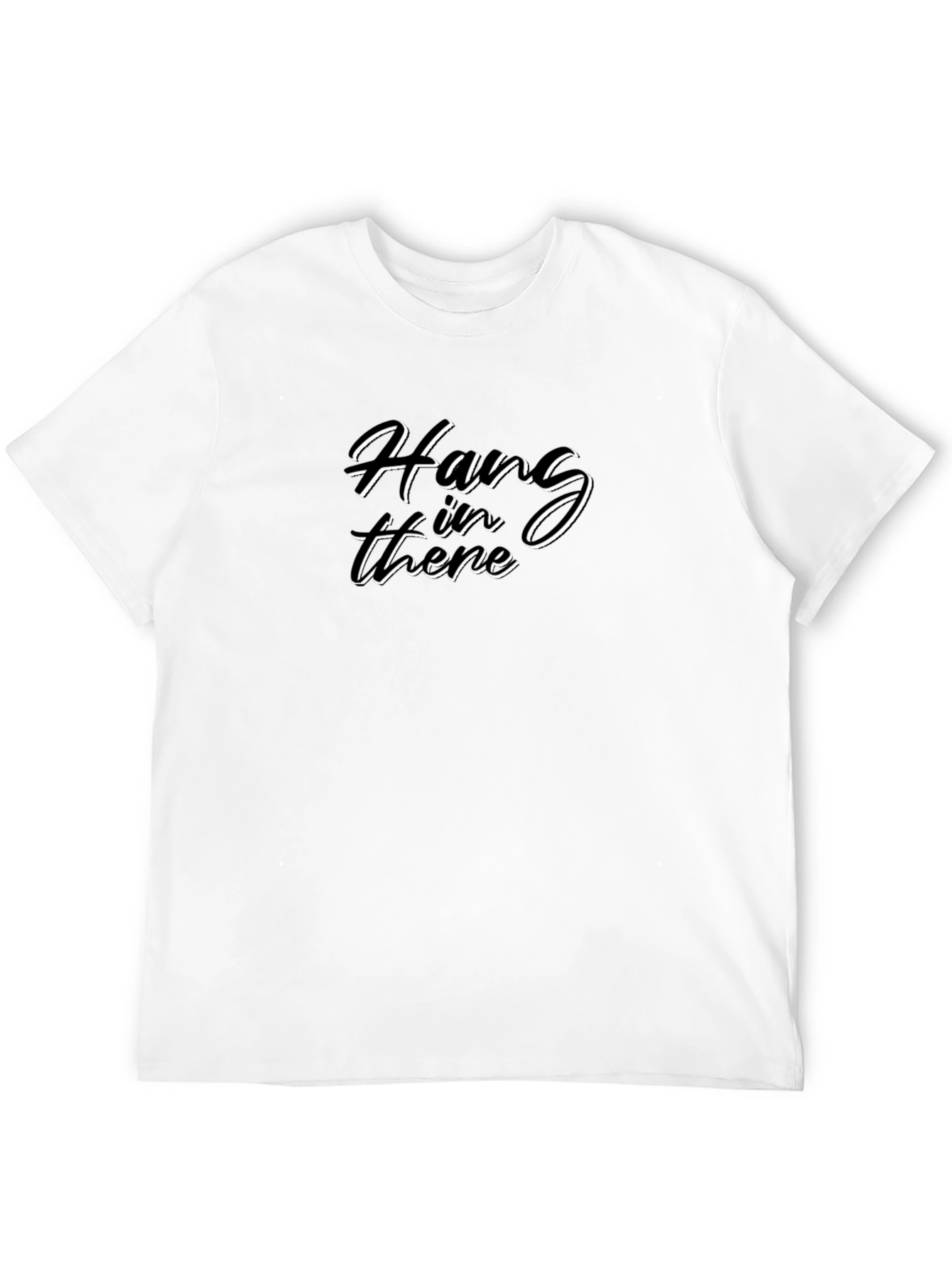 Hang In There Graphic T-Shirt - Black Casual Tee