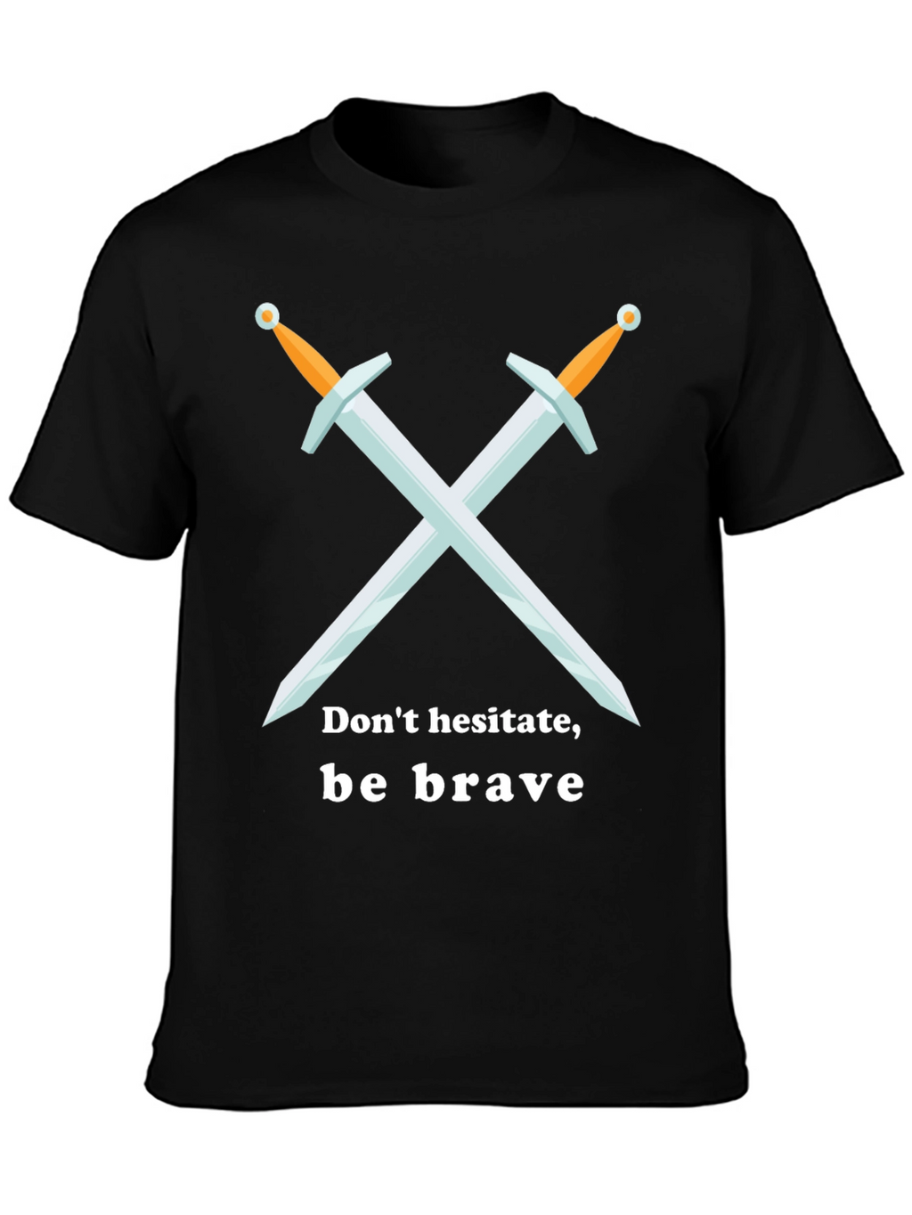 Be Brave T-Shirt Sword Graphic Tee - Black