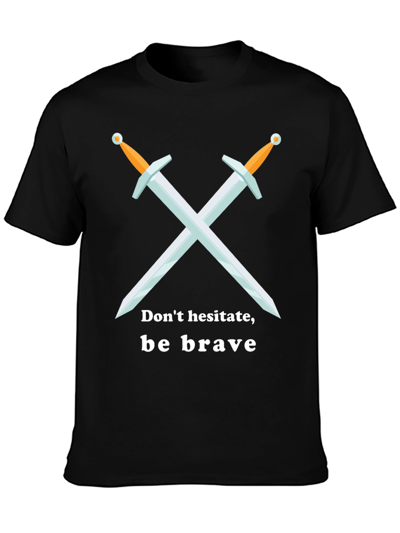 Be Brave T-Shirt Sword Graphic Tee - Black