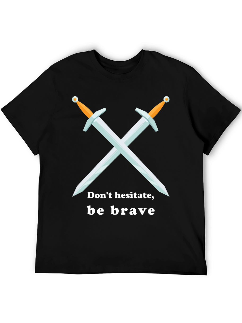 Be Brave T-Shirt Sword Graphic Tee - Black