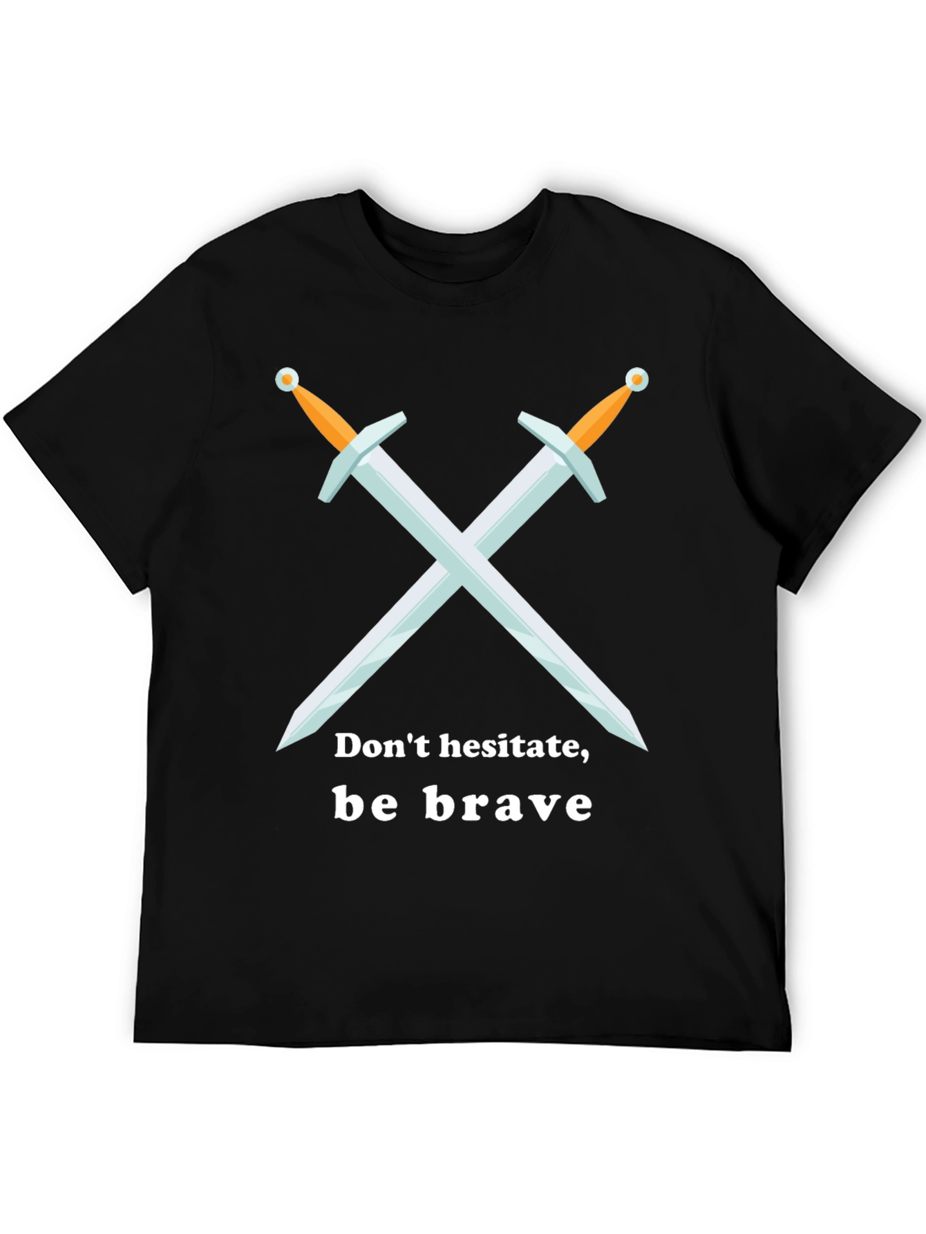 Be Brave T-Shirt Sword Graphic Tee - Black