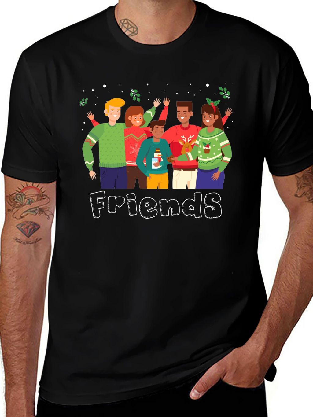 Friends Christmas Sweater T-Shirt