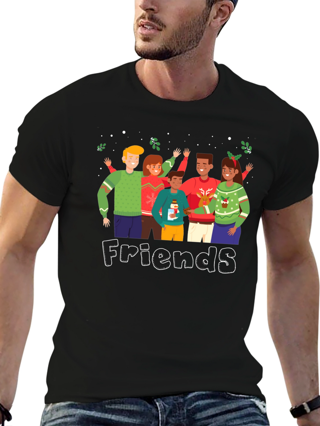 Friends Christmas Sweater T-Shirt