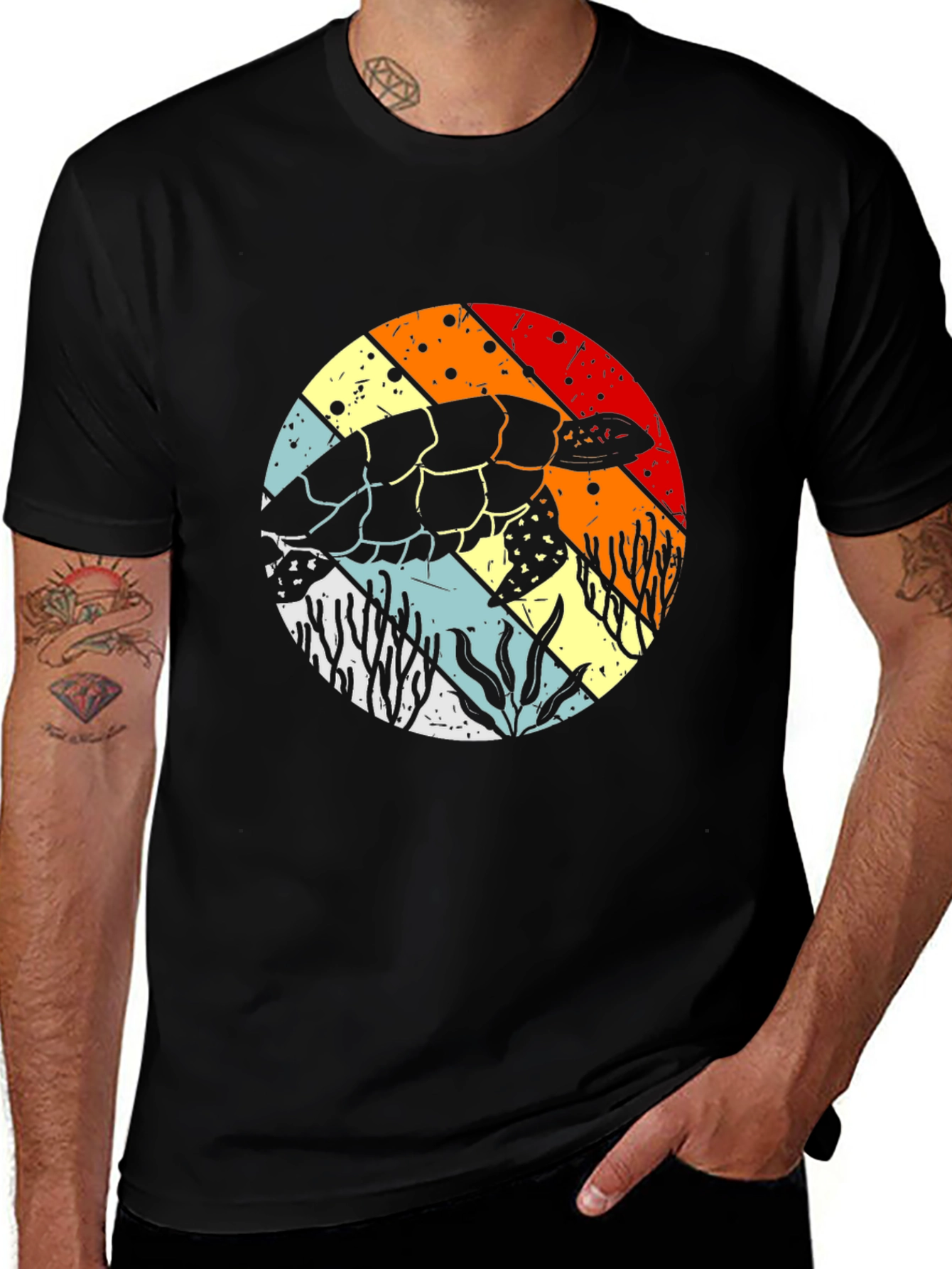 Retro Sea Turtle Graphic T-Shirt - Vintage Ocean Lover Tee
