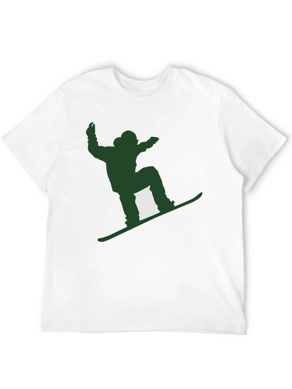 Snowboarder Graphic Tee - Mens Black Cotton T-Shirt