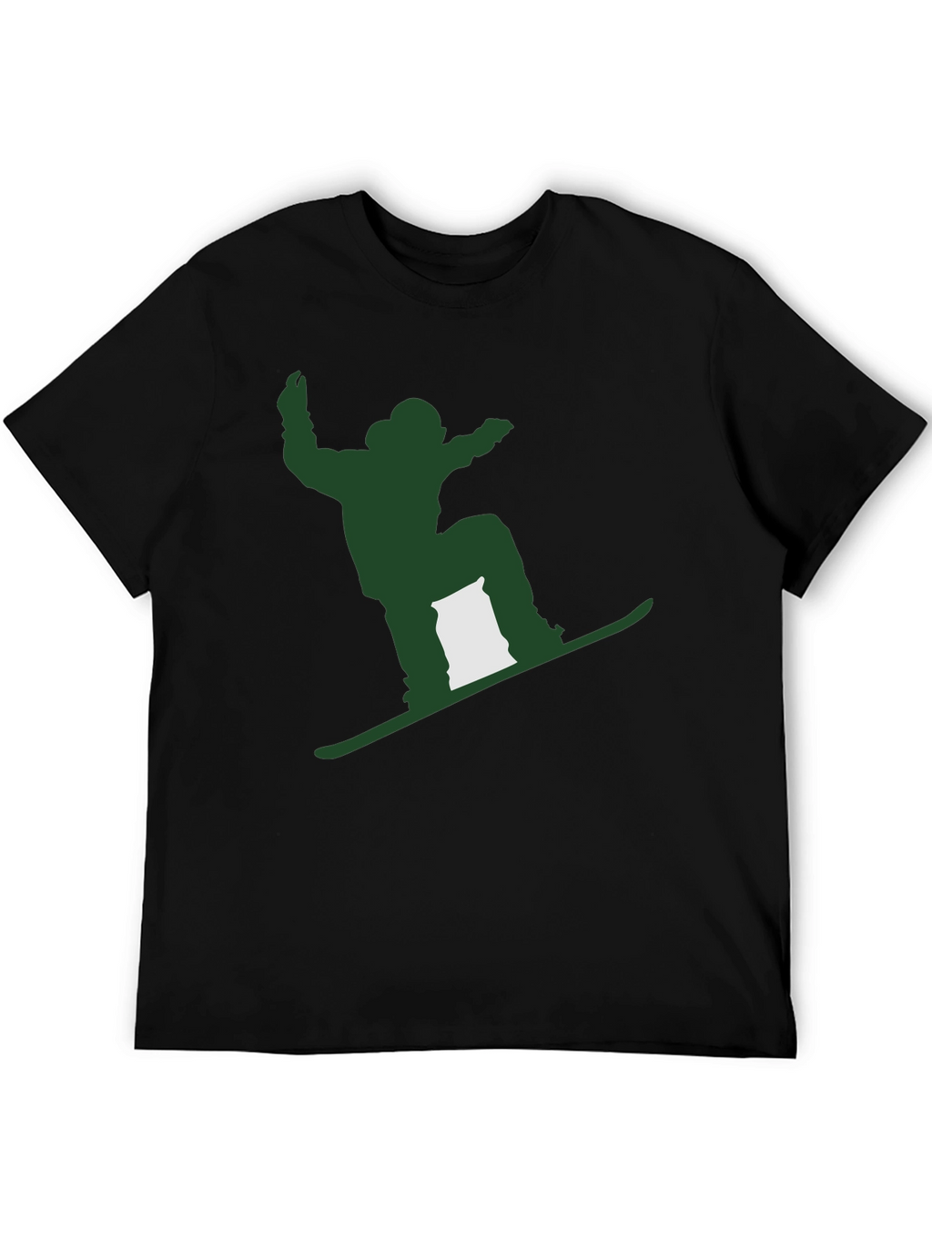 Snowboarder Graphic Tee - Mens Black Cotton T-Shirt