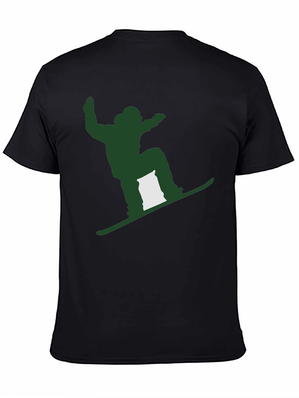 Snowboarder Graphic Tee - Mens Black Cotton T-Shirt