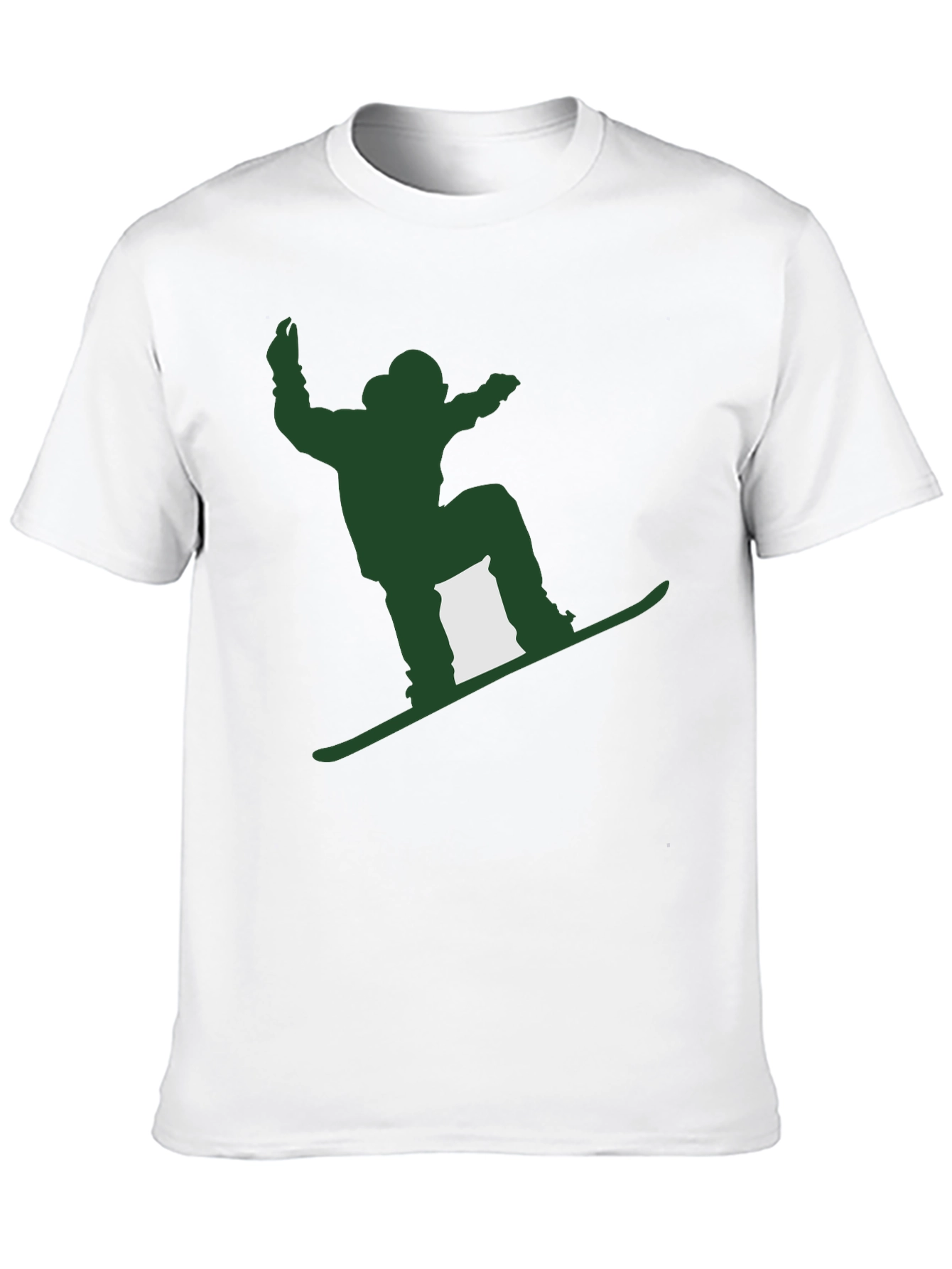 Snowboarder Graphic Tee - Mens Black Cotton T-Shirt