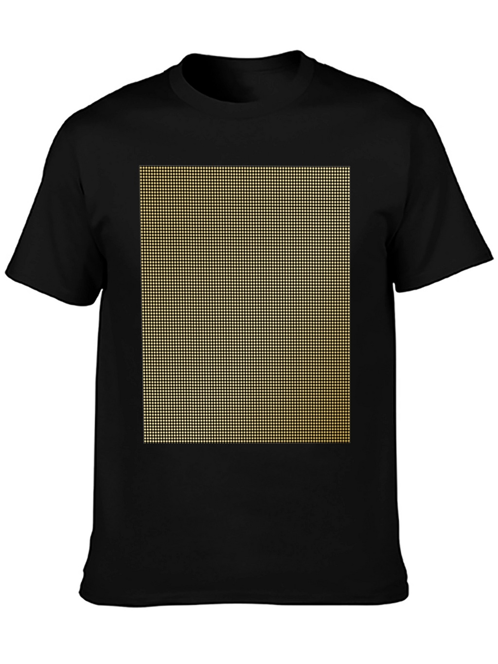 Geometric Grid Black T-Shirt