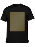 Geometric Grid Black T-Shirt