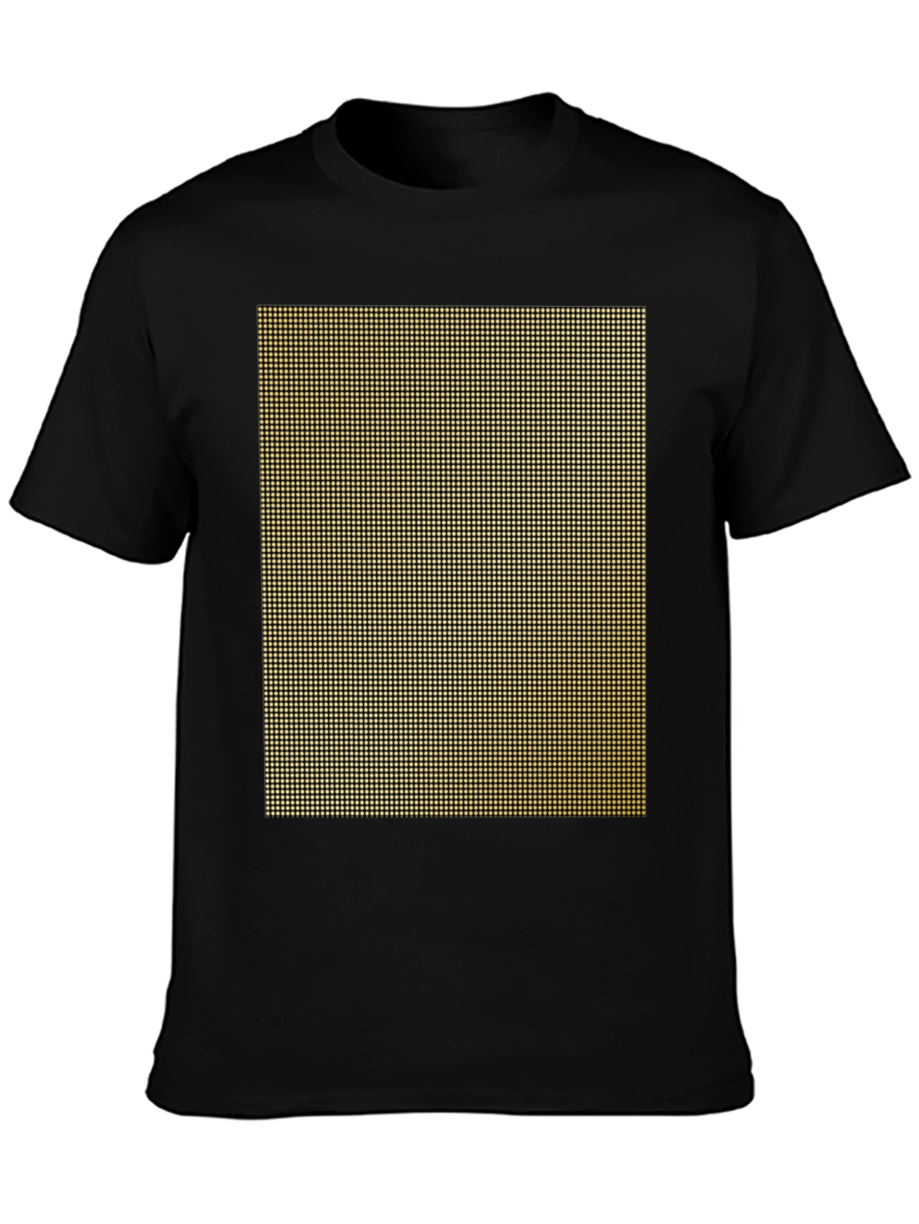 Geometric Grid Black T-Shirt