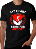 Airsoft Heart Graphic T-Shirt