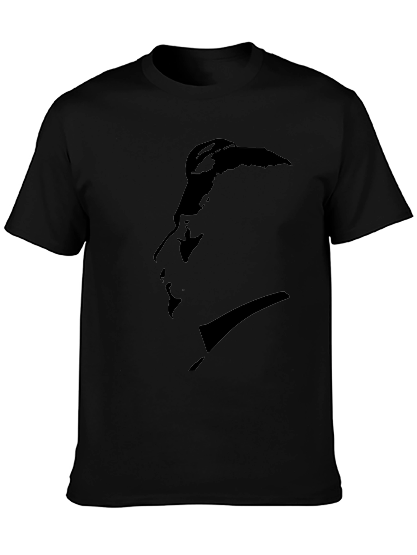 Minimalist Silhouette Graphic Black T-Shirt