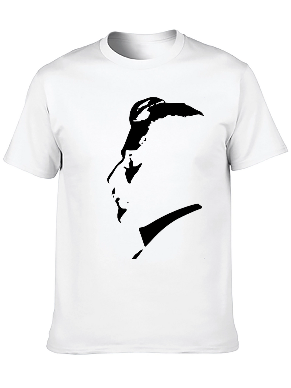 Minimalist Silhouette Graphic Black T-Shirt