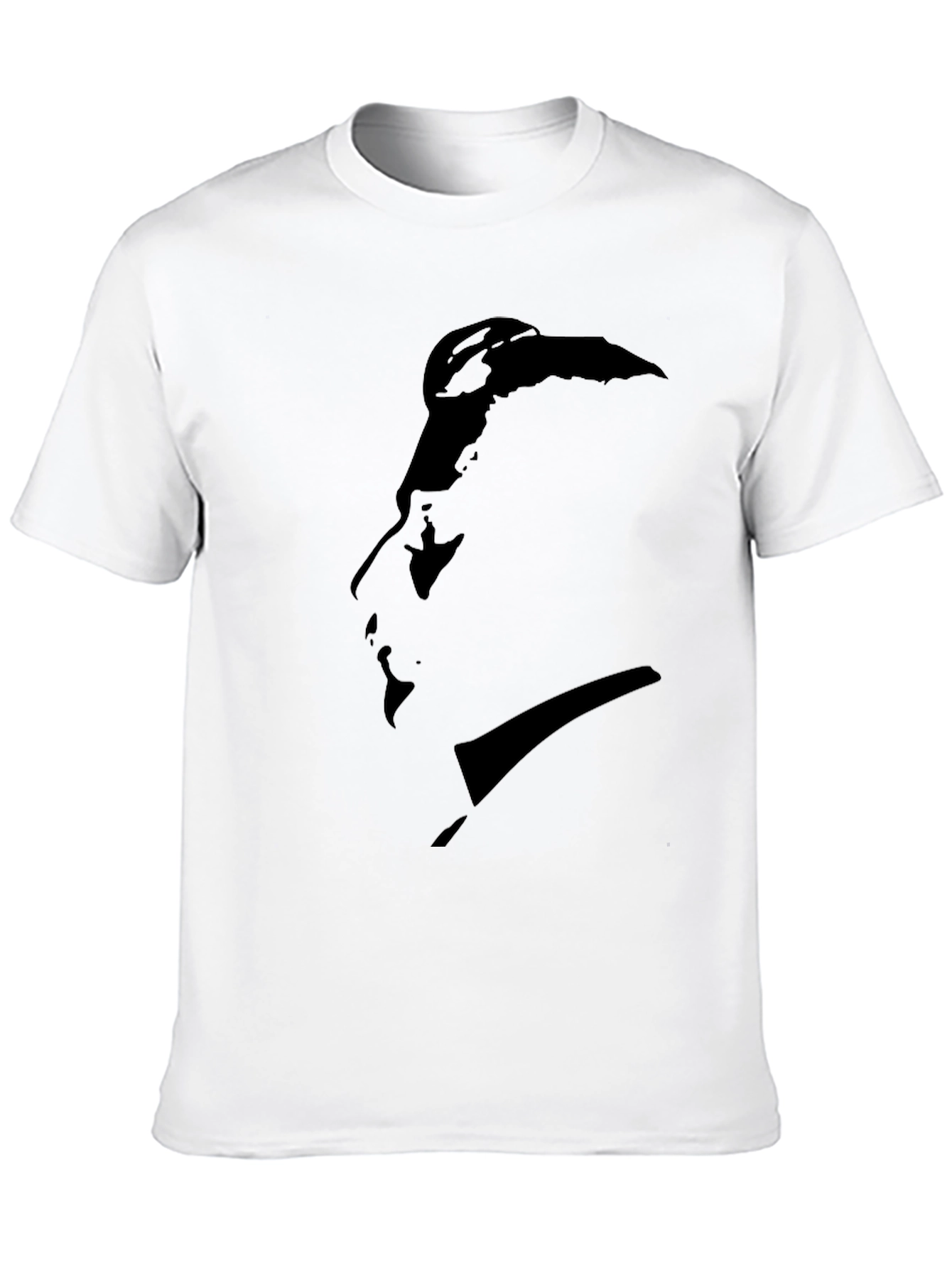 Minimalist Silhouette Graphic Black T-Shirt