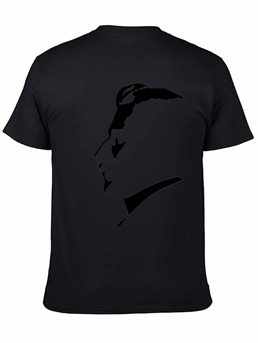 Minimalist Silhouette Graphic Black T-Shirt