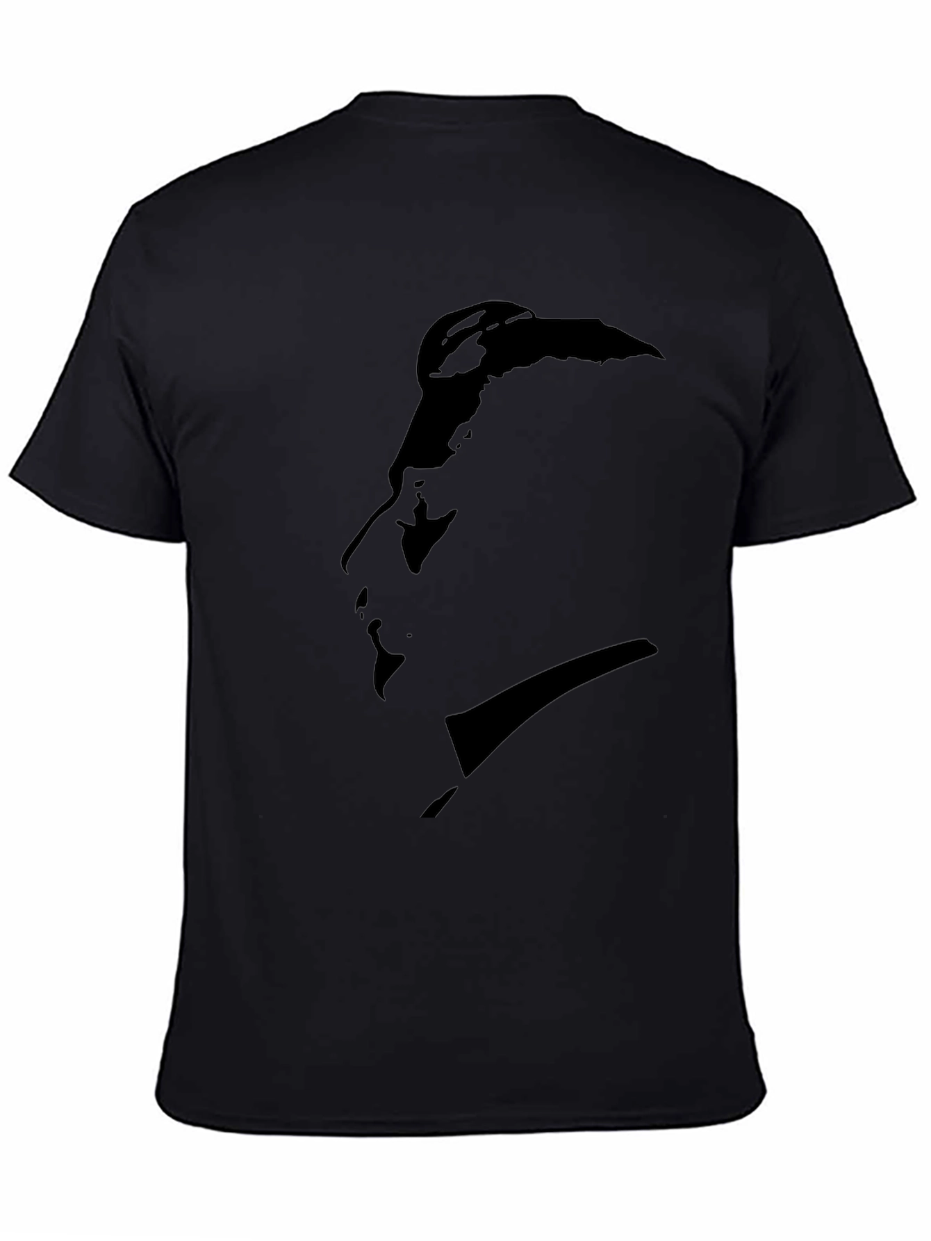 Minimalist Silhouette Graphic Black T-Shirt