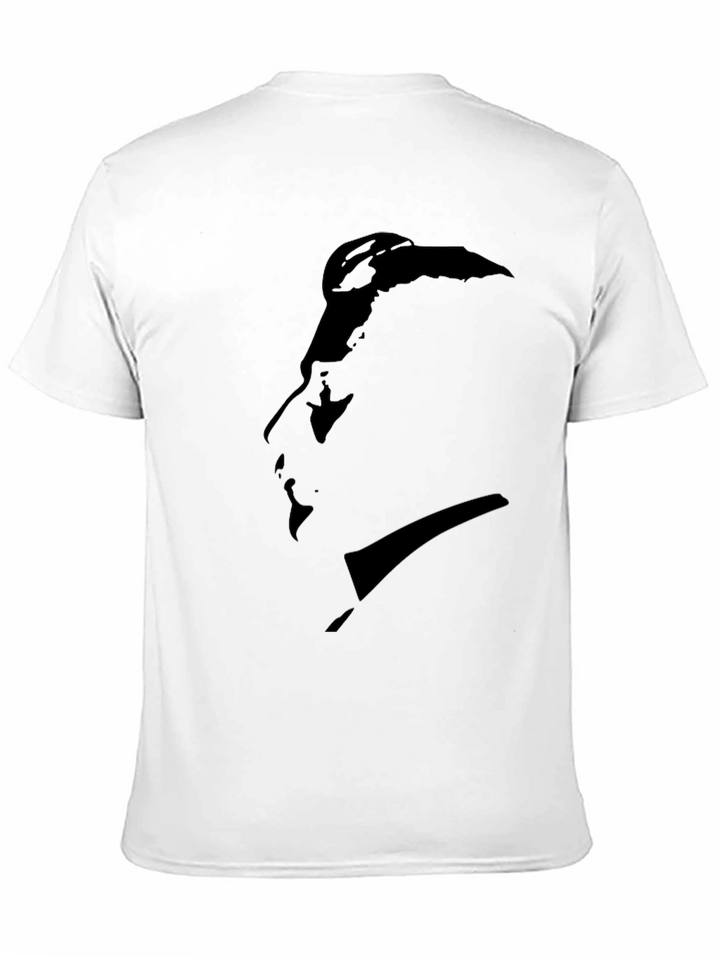Minimalist Silhouette Graphic Black T-Shirt